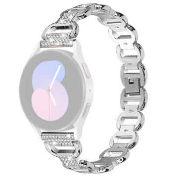 Urrem med rhinestone-dekor til Samsung Galaxy Watch 5 / 4 - Sølv