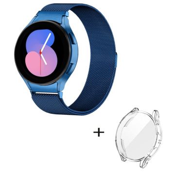 Samsung Galaxy Watch 5 Pro klokkerem i rustfritt stål med gjennomsiktig deksel - Blå