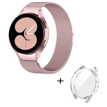 Samsung Galaxy Watch 5 Pro klokkerem i rustfritt stål med gjennomsiktig deksel - Rosa Rose