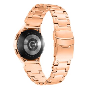 Samsung Galaxy Watch 5 (40mm) / (44mm) / 5 Pro / Watch (42mm) 316 rustfritt stålrem - Rose Gull