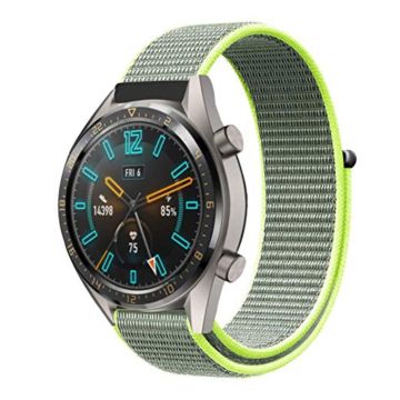 Huawei Watch Gt / Klokke 2 Pro / Watch Magiske 22mm Nylon Klokkereim - Grønn