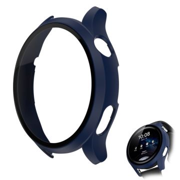 Matt deksel + skjermbeskytter i herdet glass for Huawei Watch 3 Pro - Midnattsblå