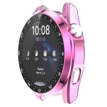 Huawei Watch 3 Pro galvaniseringsdeksel med herdet glass - Rosa