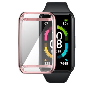 Huawei Band 7 / Honor Band 6 galvanisering av gjennomsiktig deksel - Rosa