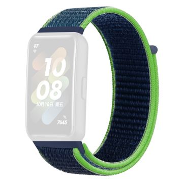 Huawei Band 7 klokkerem i nylon - Grønn / Blå