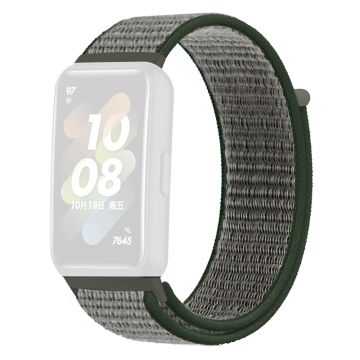 Huawei Band 7 klokkerem i nylon - Mørk Olivengrønn