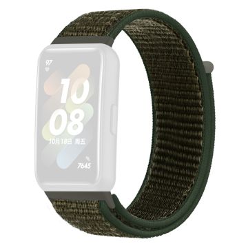 Huawei Band 7 klokkerem i nylon - Militærgrønn