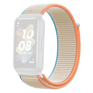 Huawei Band 7 klokkerem i nylon - Melk Hvit