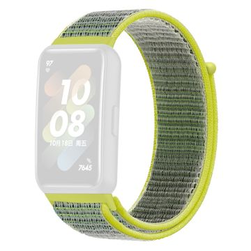 Huawei Band 7 klokkerem i nylon - Grønn / Gul