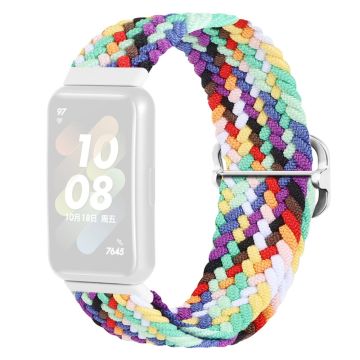 Huawei Band 7 klokkerem i vevd stil - Regnbue