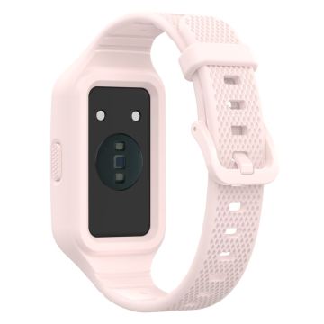 Huawei Band 8 / 7 / 6 silikonrem med deksel - Lyserosa