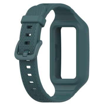 Huawei Band 8 / 7 / Honor Band 6 silikonrem med deksel - Mørkegrønn