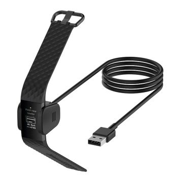 Fitbit Charge 3 USB ladnings kabel - svart