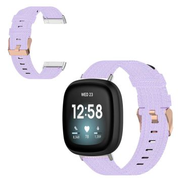 Fitbit Sense / Versa 3 nylonklokkebånd - Lyselilla