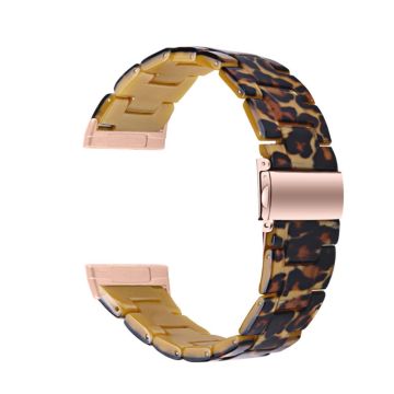 Fitbit Sense / Versa 3 klokkerem med harpiksperler - Leopardmønster