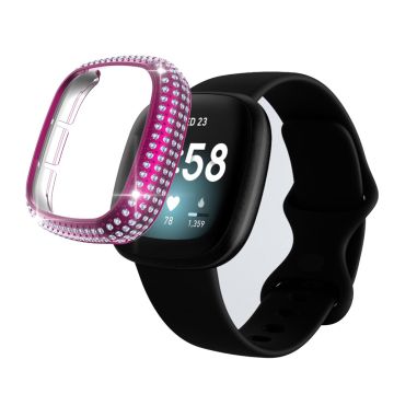 Fitbit Sense / Versa 3 fasjonabelt deksel med rhinestone-dekor - Lilla