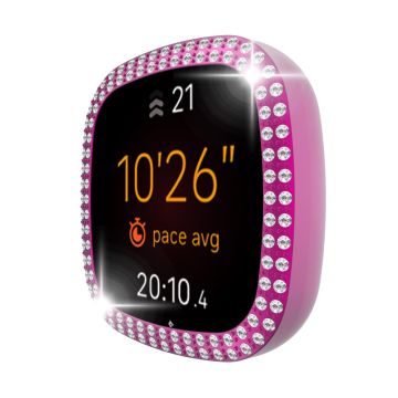 Fitbit Sense / Versa 3 to-raders strassdeksel - Lilla