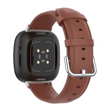 Fitbit Sense 2 / Versa 4 / 3 klokkerem i ekte skinn - Brun