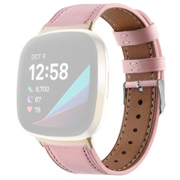 Urrem i ekte skinn Fitbit Sense 2 / Versa 4 - Rosa