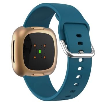 Fitbit Sense 2 / Versa 4 enkel klokkerem i silikon - Mørkegrønn