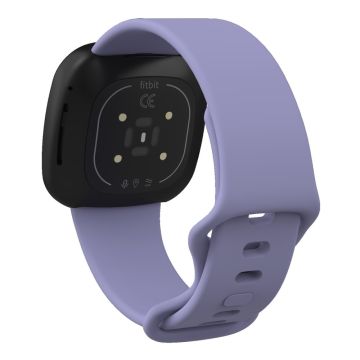 Fitbit Sense 2 / Versa 4 klokkerem i silikon - Lilla Størrelse: L