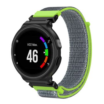 Garmin Forerunner 220/230/235/630/620/735 nylon watchband - Sølv / Grønn