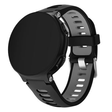 Garmin Forerunner 220/230/235/620/630 / F735 XT to-tone silikon watch band - Svart / Grå