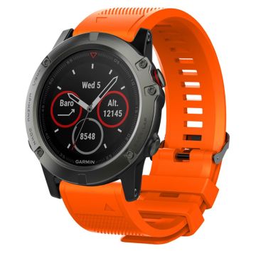 Garmin Forerunner 935 / Fenix ​​5/5 Plus Silikon Klokkereim - Orange