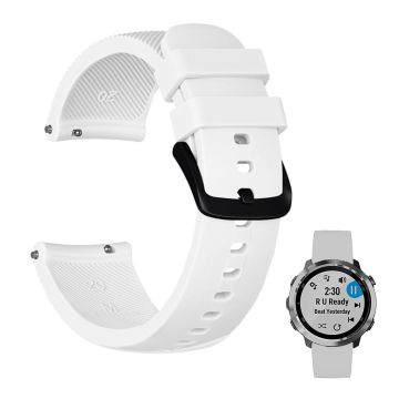 Garmin Vivomove Luxe / Vivomove 3 / Vivomove Style / Venu Twill Silikon Klokkereim - Hvit