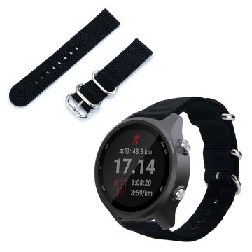 Garmin Forerunner 245/245 Musikk nylon klokkereim - Svart