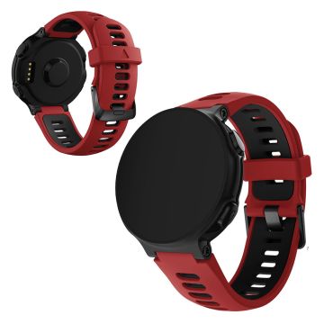 Garmin Forerunner 735XT / 220/230/235/620/630 holdbar silikon klokkereim - Rød / Svart