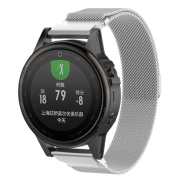 Garmin Fenix 5S klokkereim av Milanese rustfritt stål - sølv