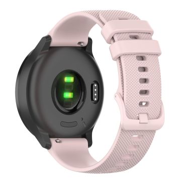 20 mm klokkerem i silikon med rutenettstruktur for Garmin Watch - Rosa Rose