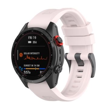 20 mm Garmin Fenix 7S / Instinct 2S klokkerem i silikon med metallspenne - Rosa