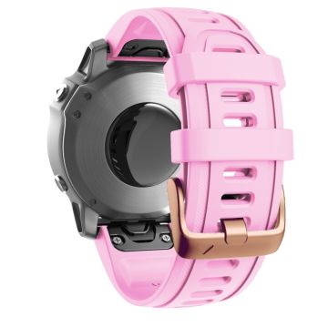 20 mm silikonrem med rosa gullspenne til Garmin-klokke - Rosa