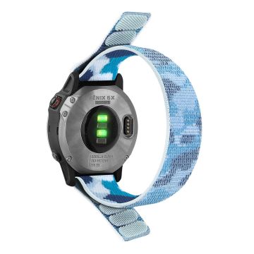 Klokkerem i nylon for Garmin- og Coros-klokker - Kamuflasjeblå