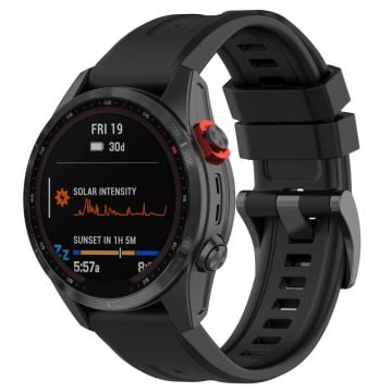 26 mm klokkerem i silikon for Garmin-klokke - Svart