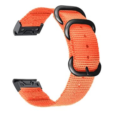 26 mm klokkerem i nylon for Garmin-klokke - Oransje