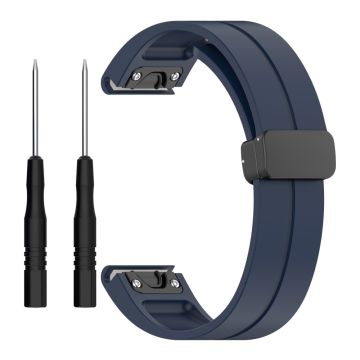 26 mm silikonrem med verktøy for Garmin Watch - Midnattsblå