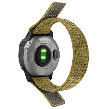 26 mm klokkerem i nylon for Garmin-klokke - Gulgrønn