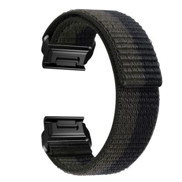 26 mm nylonrem for Garmin-klokke - Svart / Grå