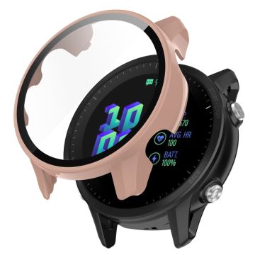 Garmin Forerunner 955 beskyttelsesdeksel med herdet glass - Sakura Rosa