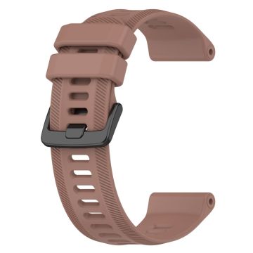 Silikonklokkerem i twilldesign for Garmin-klokke - Kaffe