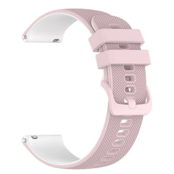 22 mm klokkerem i silikon for Garmin-klokke - Rosa / Hvit