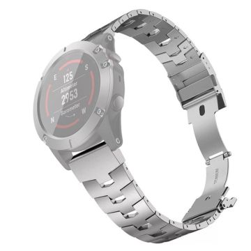 26 mm klokkerem i titanmetall til Garmin-klokke - Sølv