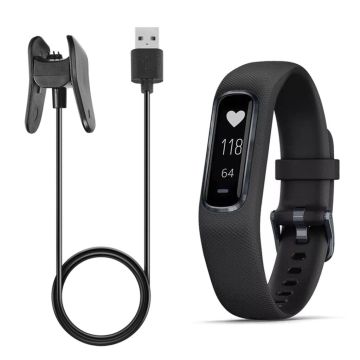 Garmin Vivosmart 4 USB ladning kabel med feste - svart