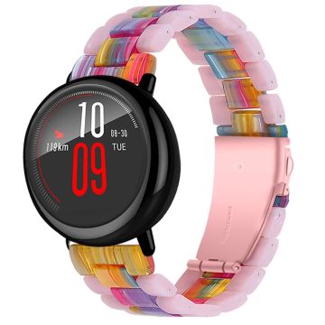 22mm Amazfit GTR 47mm / Smartwatch 2 farge spleis harpiks klokkerem - Glitter Rosa / Fargerik