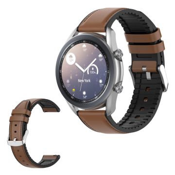 Urarmbånd i ekte skinn til Amazfit- og Samsung-klokker - Brun