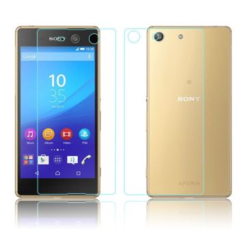 Sony Xperia M5 Skjerm Deksel In Herdet Glass (front Og Back)