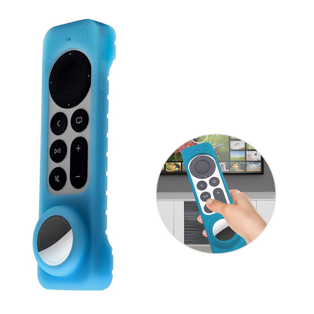 Bilde av 2-in-1 remote controller silicone cover Apple TV 4K (2021) - Luminous Blue